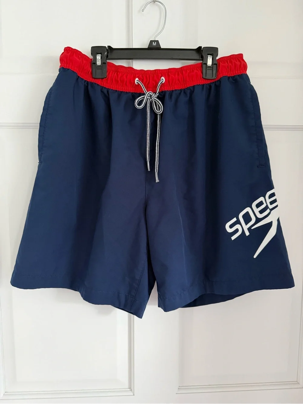 Red, White, and Blue Speedo Swim Trunks for Men